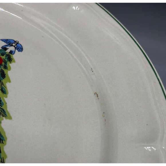 4 Pc Stoneware Christmas Tree Dinner Plate Festive Holiday Decor 10.5" - Picture 6 of 9